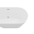 Glossy Freestanding Bathtub With Chrome Pop Up Drain
