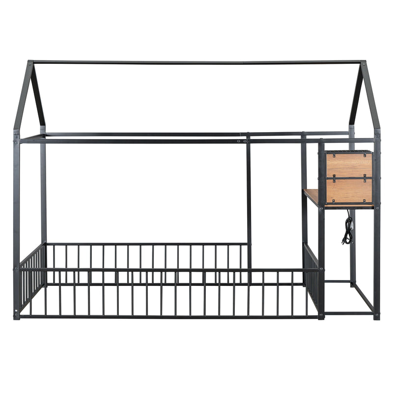 House Frame With Desk, Shelves, Power Outlets And USB Ports