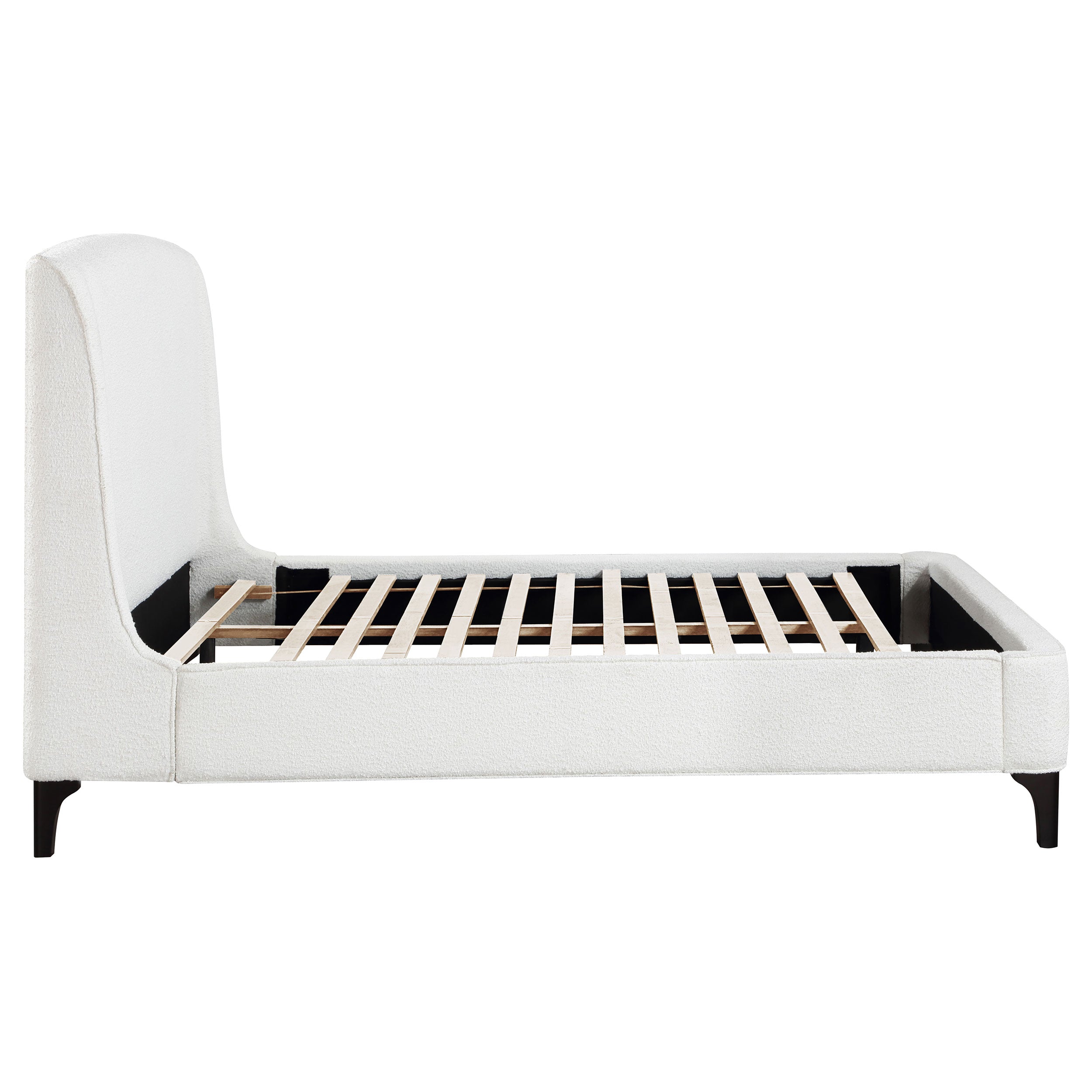 Mosby Upholstered Queen Wingback Bed Snow — view 10