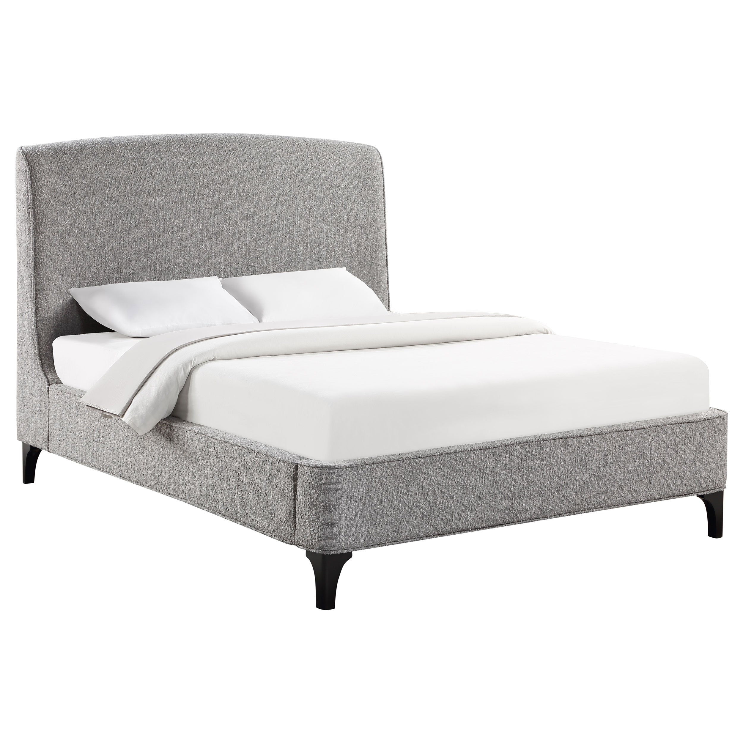 Mosby Upholstered Eastern King Wingback Bed Grey — view 3