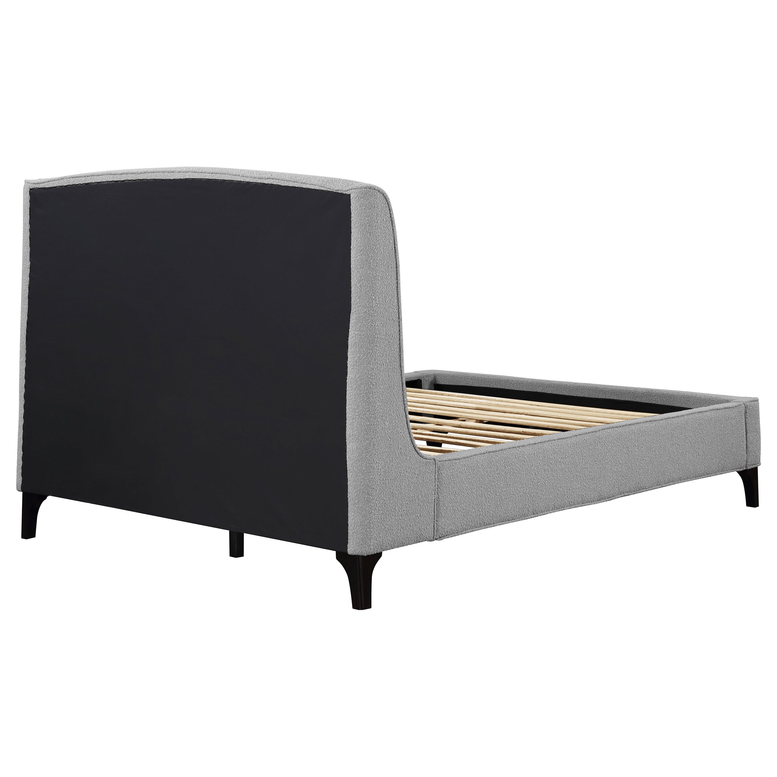 Mosby Upholstered Queen Wingback Bed Grey — view 9