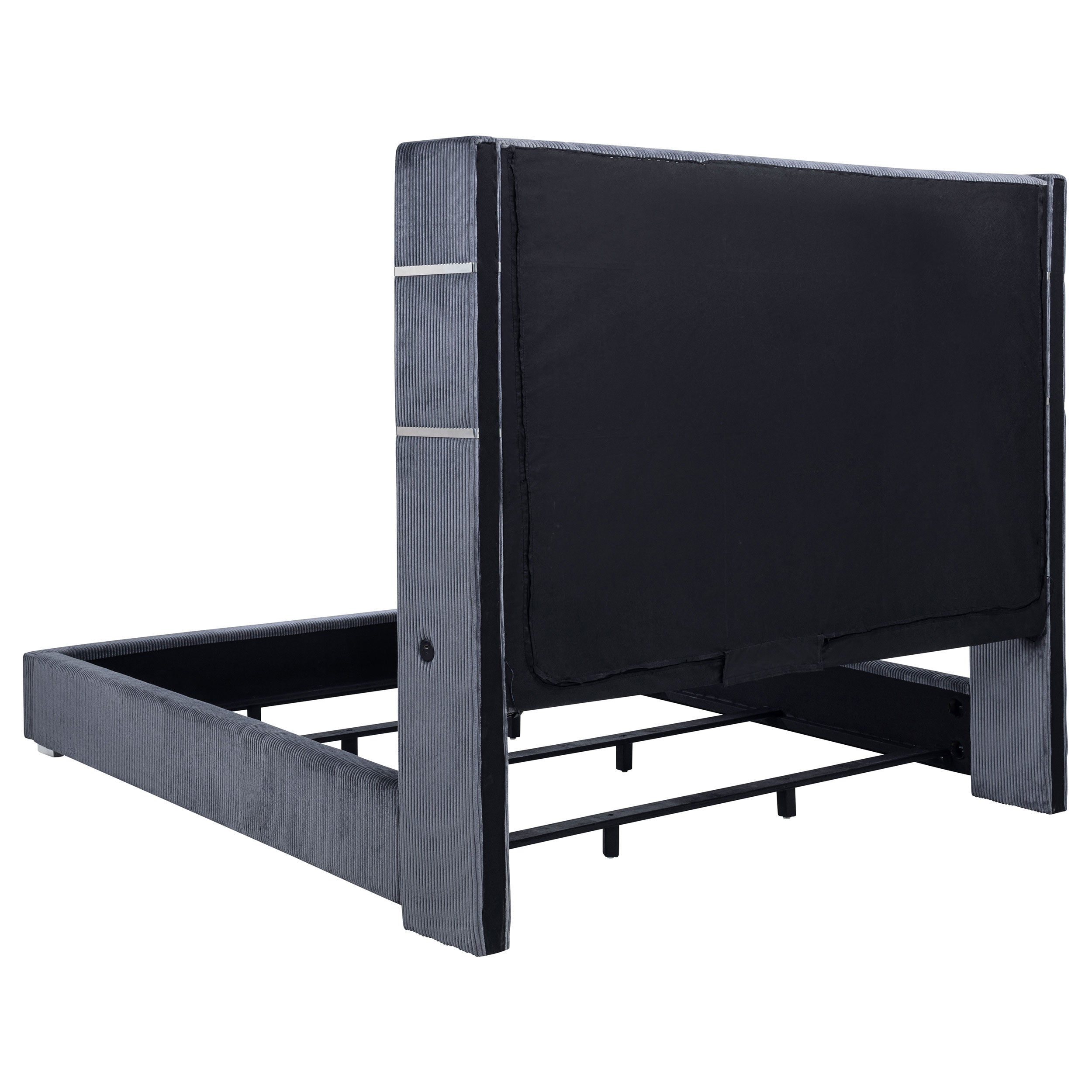 Tisdall Upholstered Cal King Flame Visualizer Bed Grey — view 5