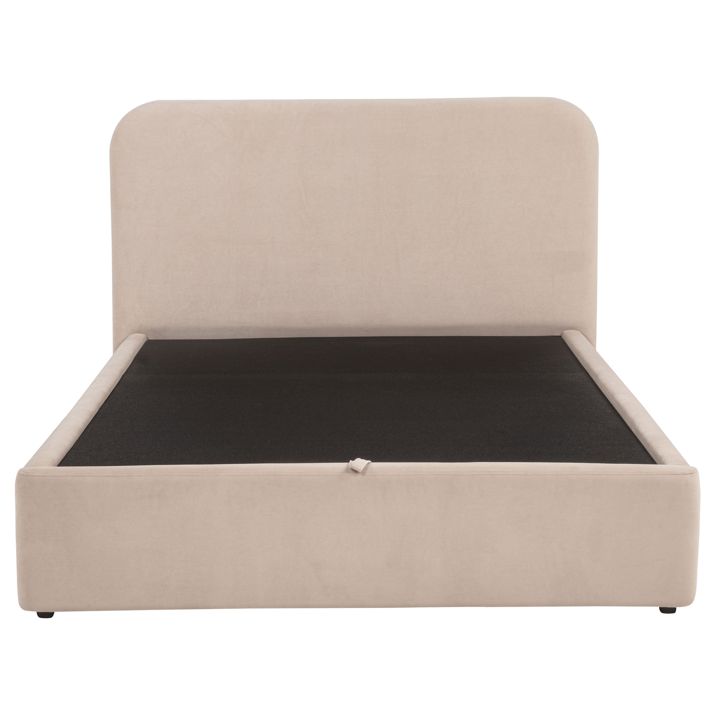 Anders Upholstered Full Storage Lift Platform Bed Beige — view 5