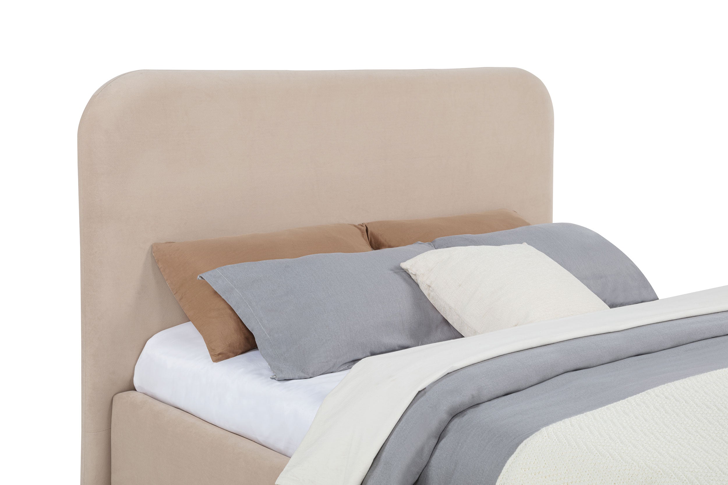 Anders Upholstered Full Storage Lift Platform Bed Beige — view 6