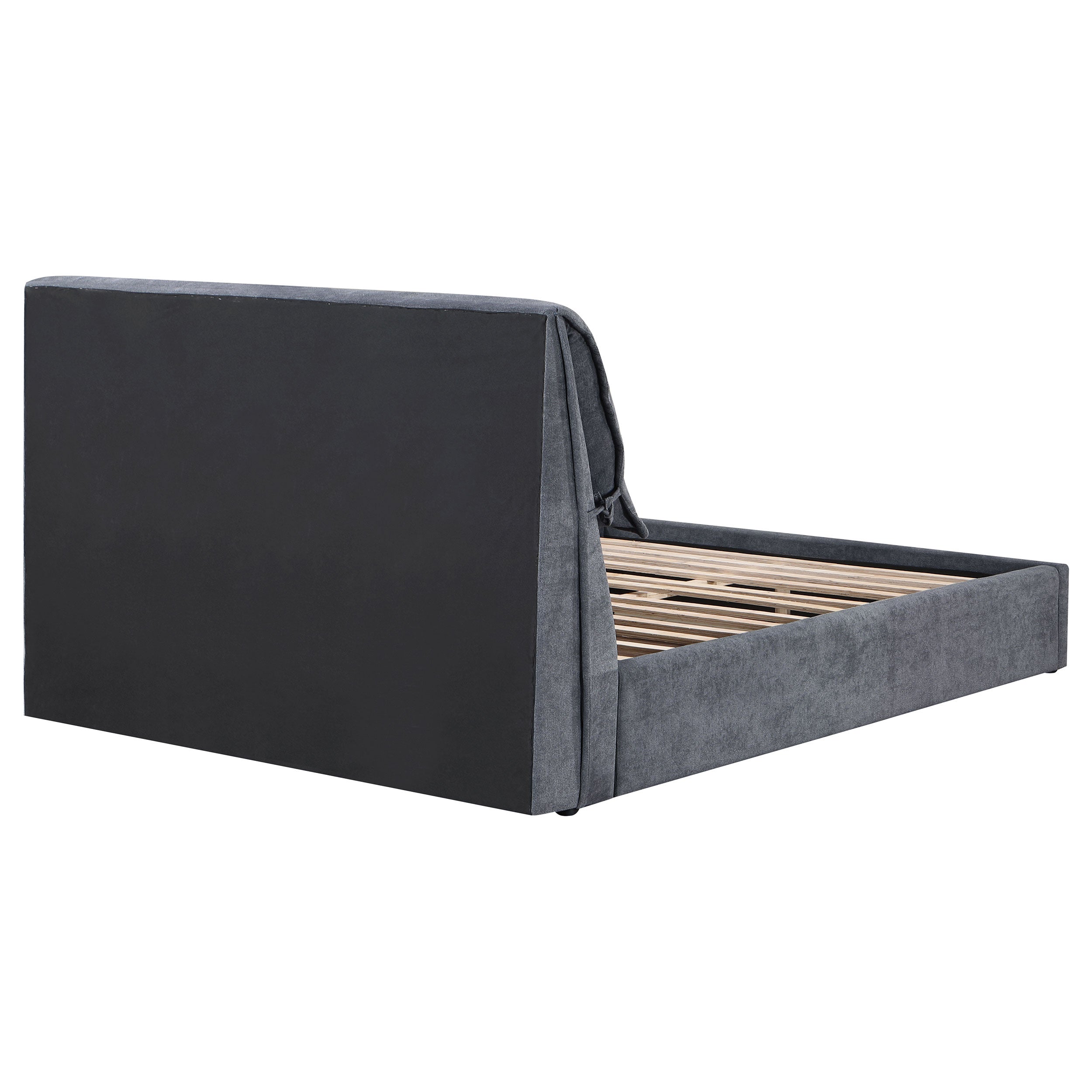 Laurel Upholstered Eastern King Panel Bed Dark Grey — view 6