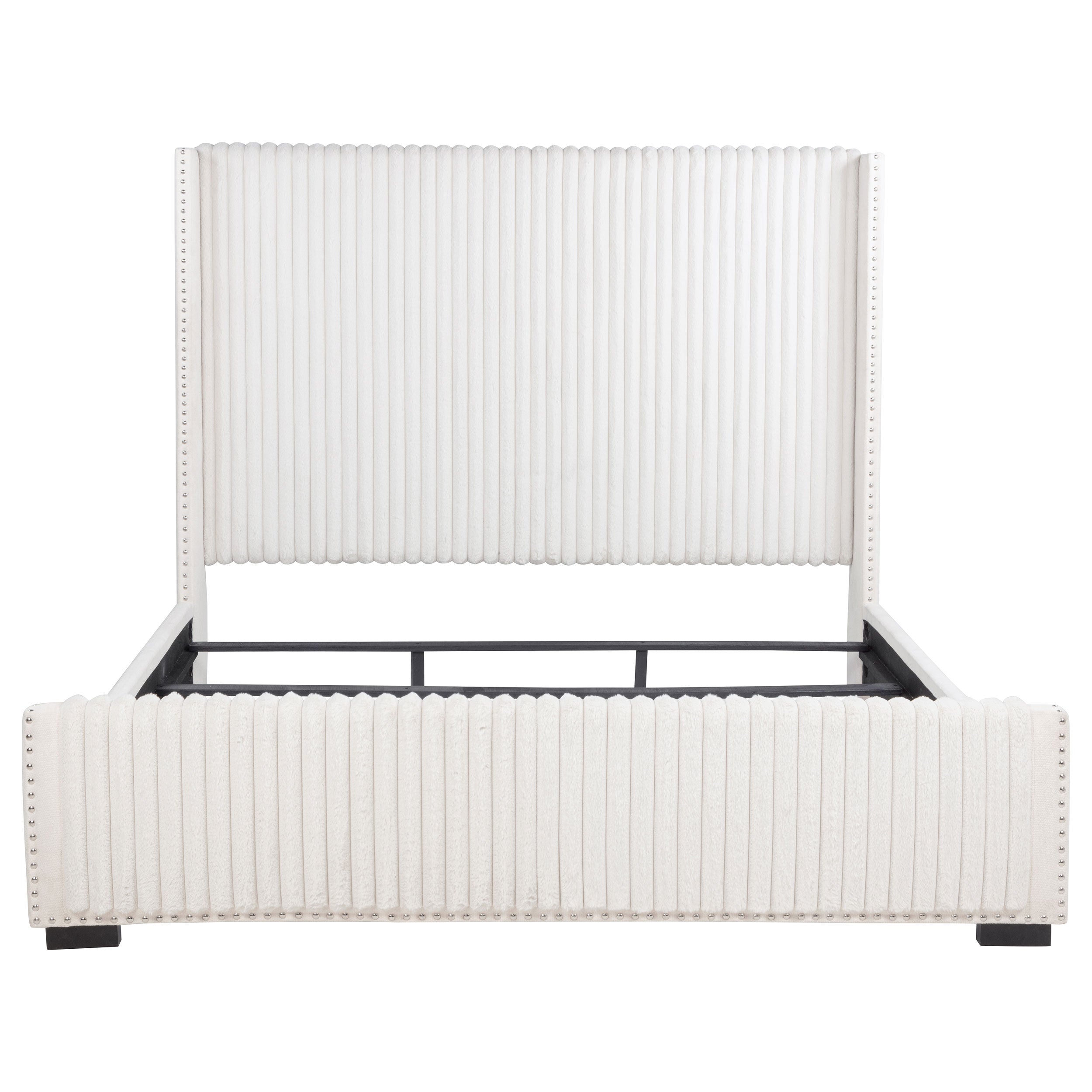 Natasha 65-inch Upholstered California King Bed Cream — view 4