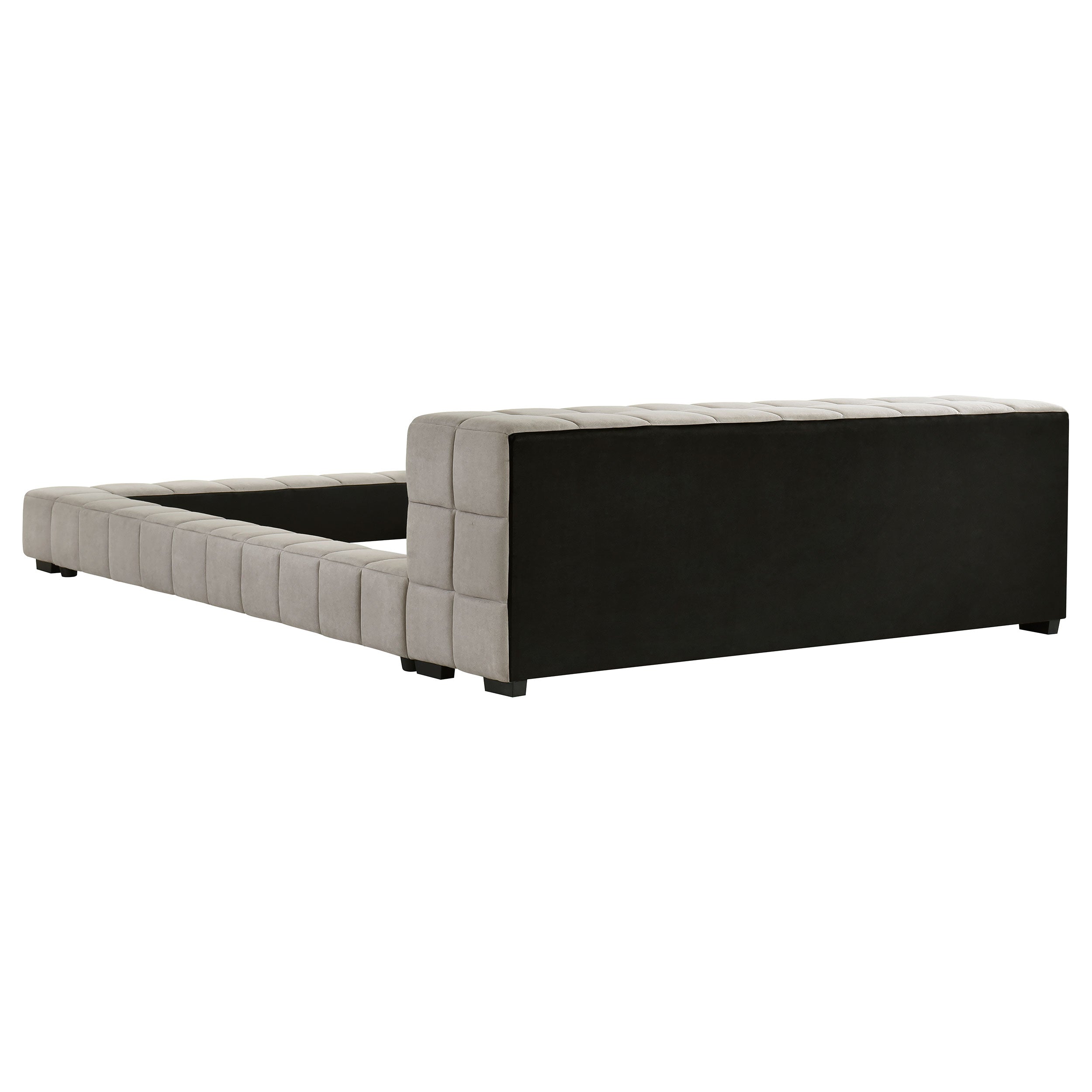 Trinity Upholstered Full Platform Bed Light Taupe — view 4