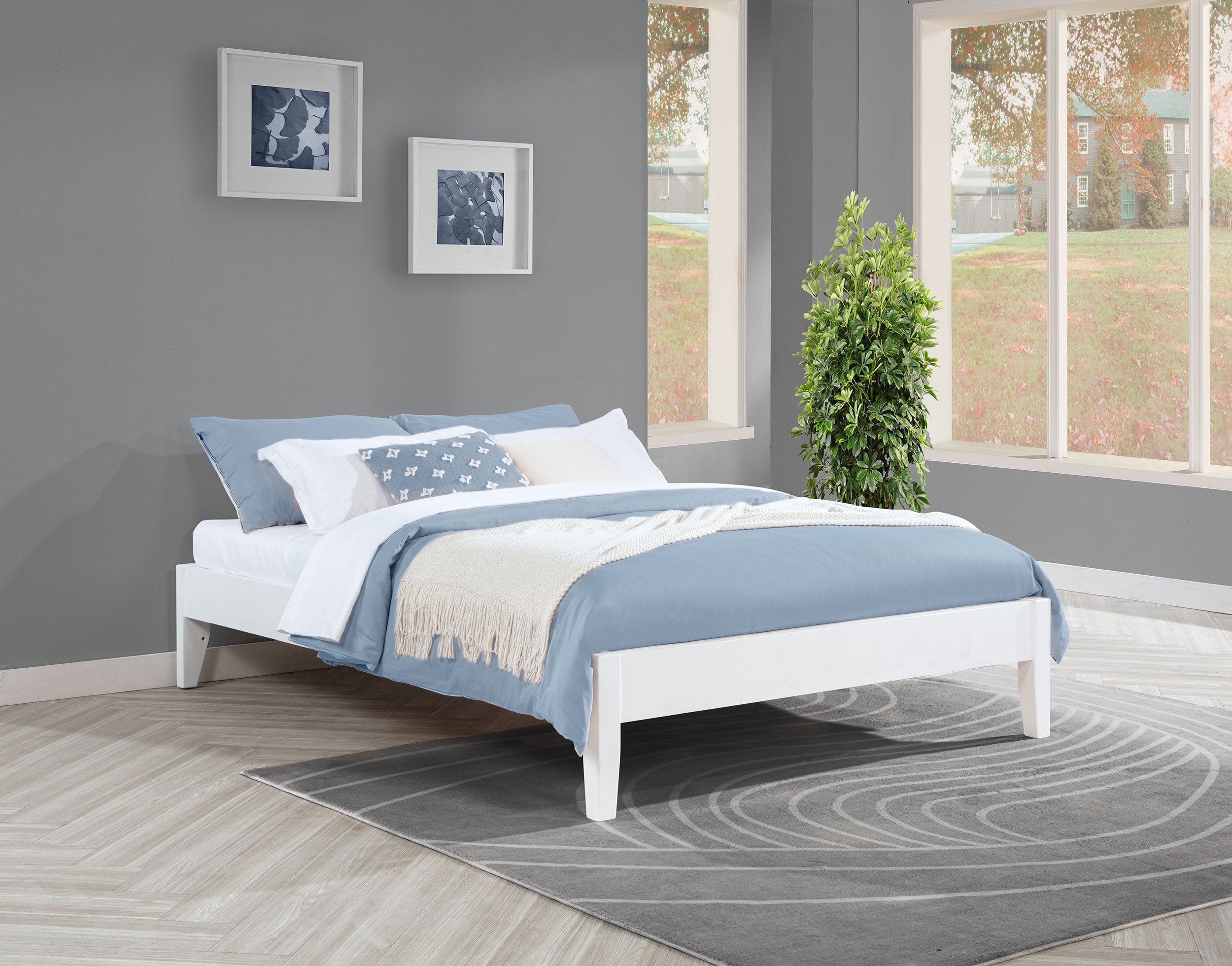 Hounslow Full Universal Platform Bed White — view 2
