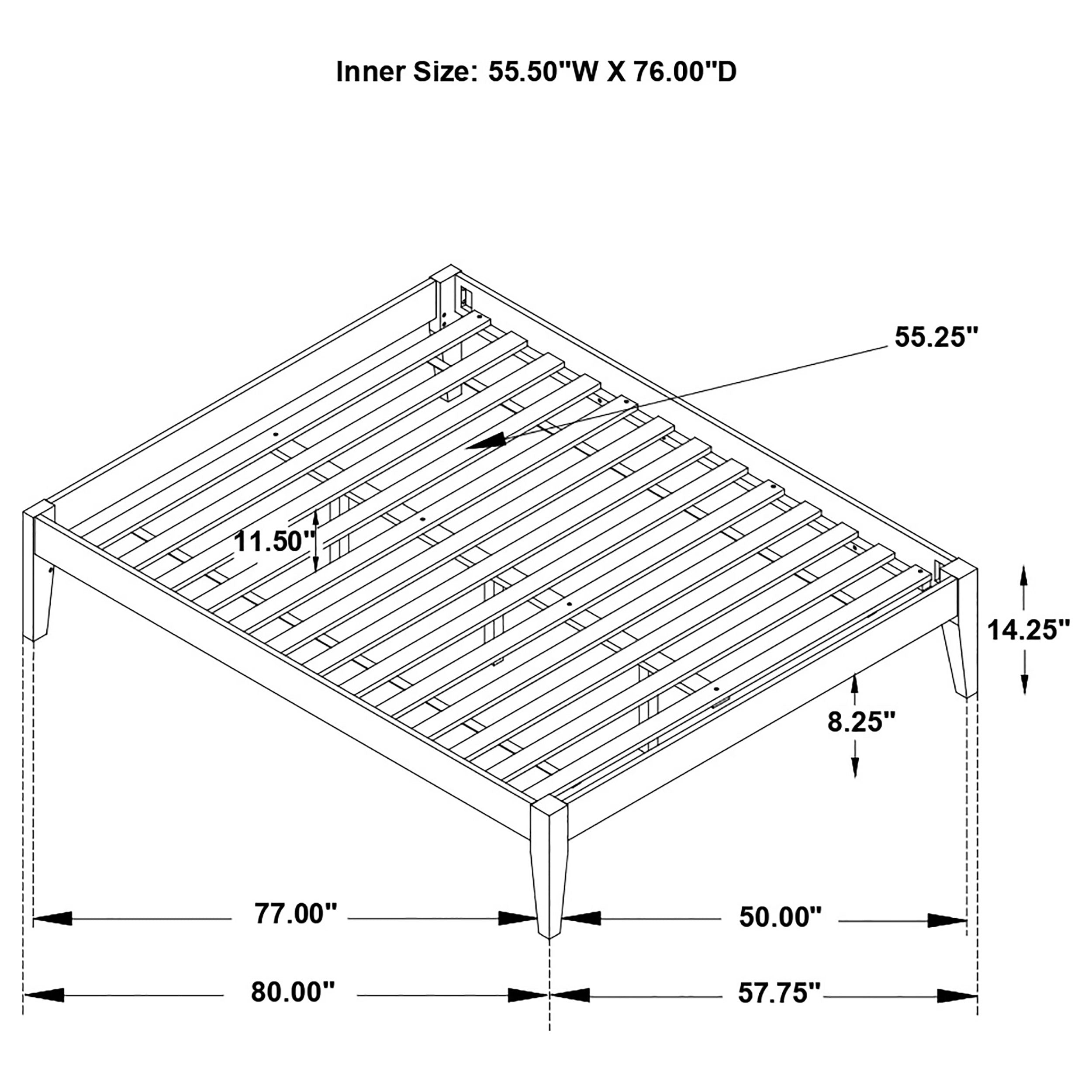 Hounslow Full Universal Platform Bed White — view 8