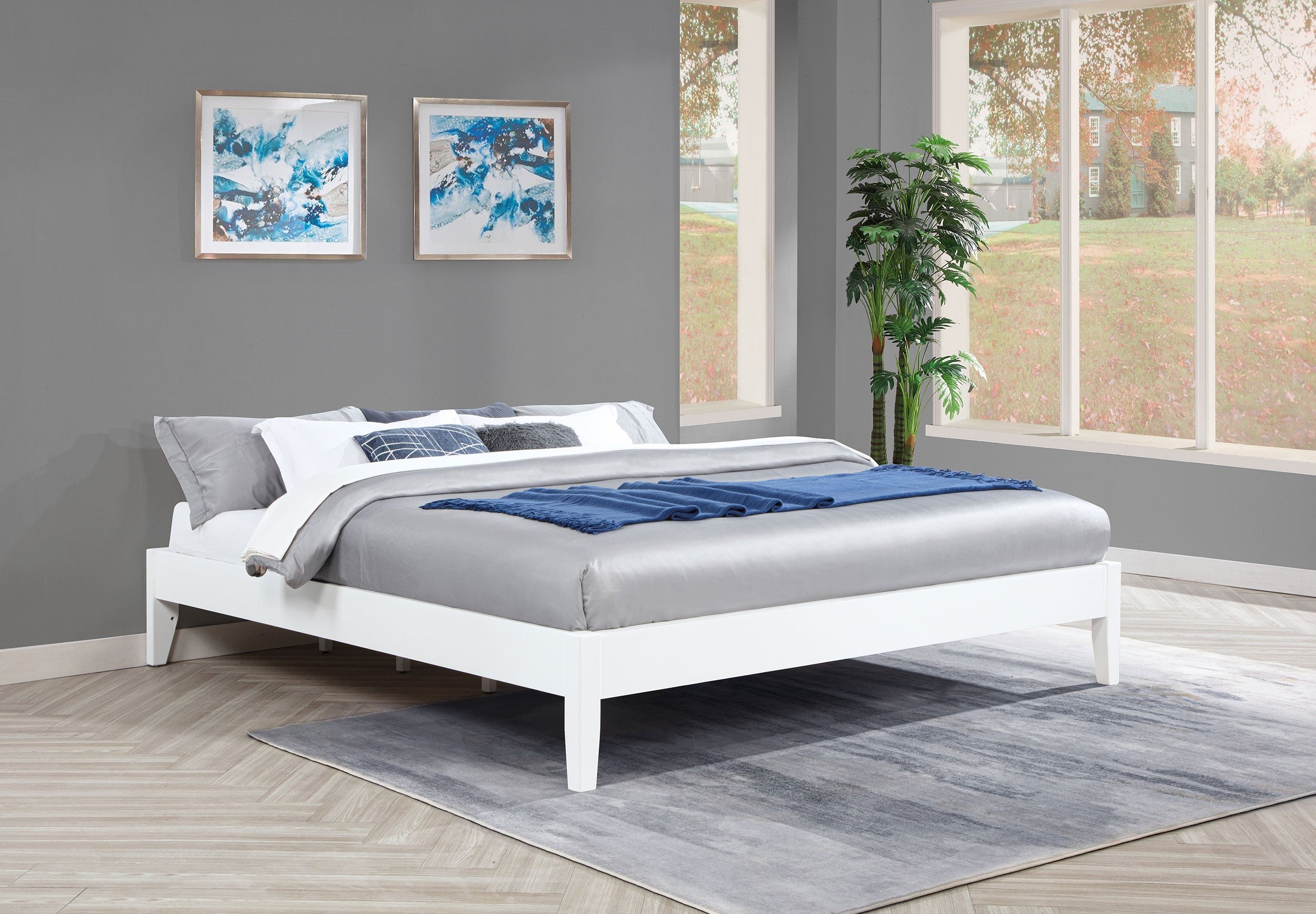 Hounslow Eastern King Universal Platform Bed White — view 2