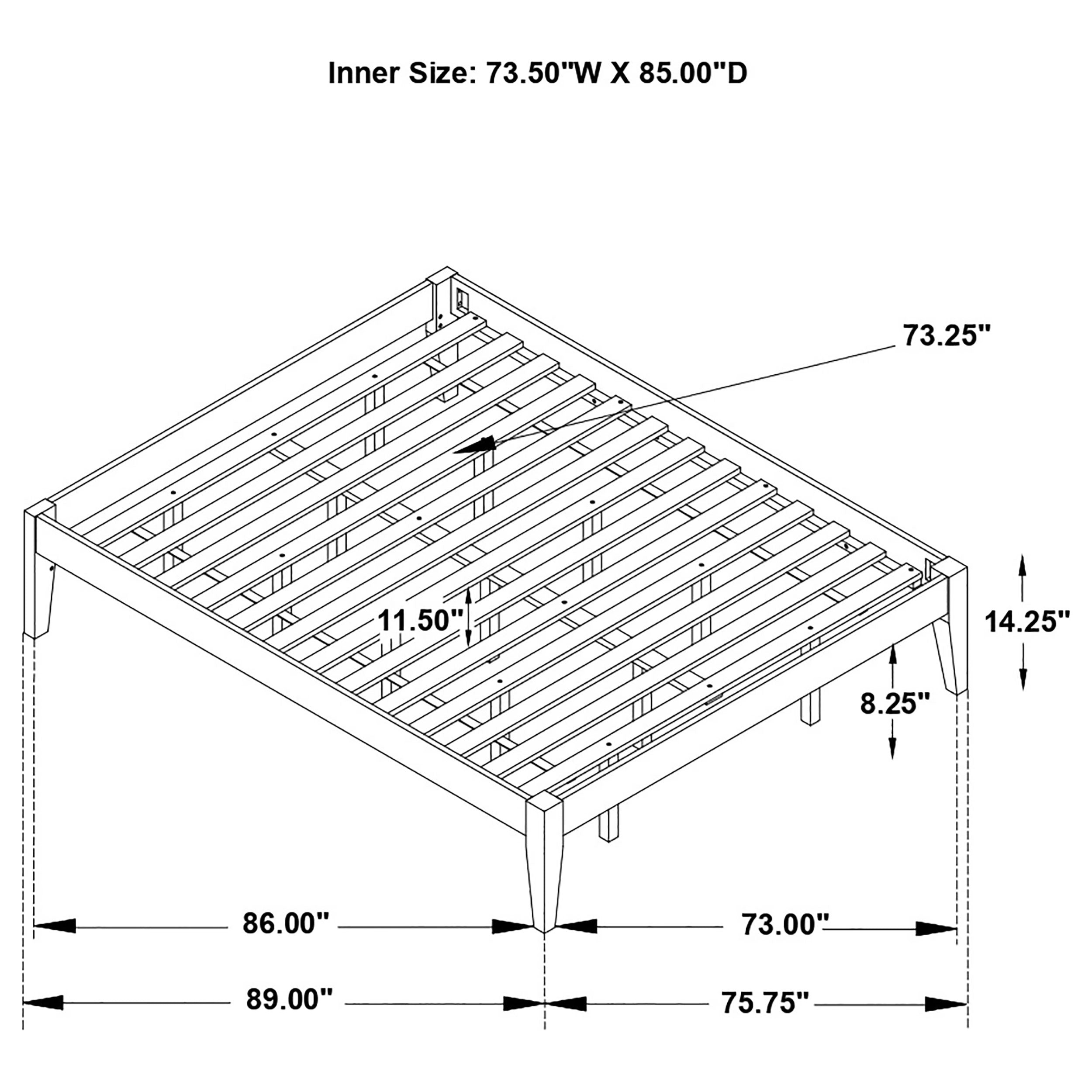 Hounslow California King Universal Platform Bed White — view 7