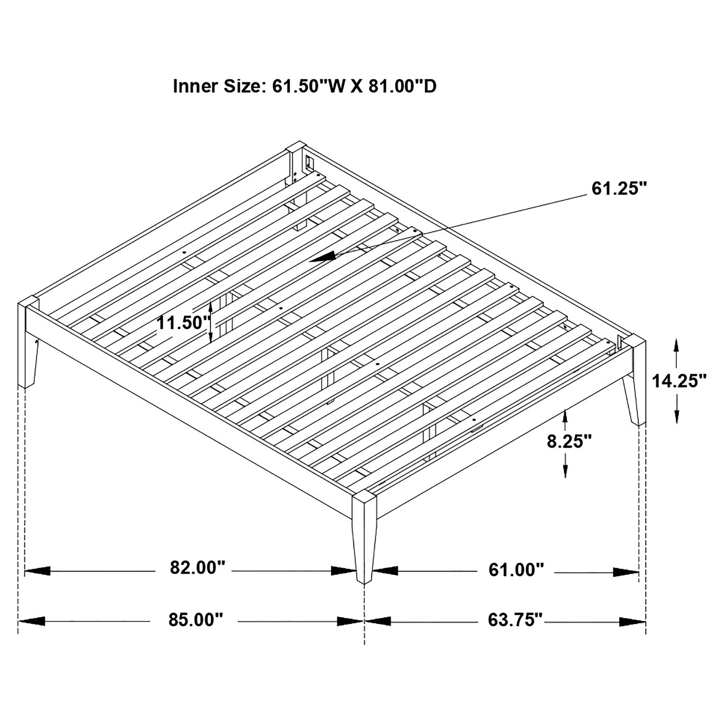 Hounslow Queen Universal Platform Bed White — view 8