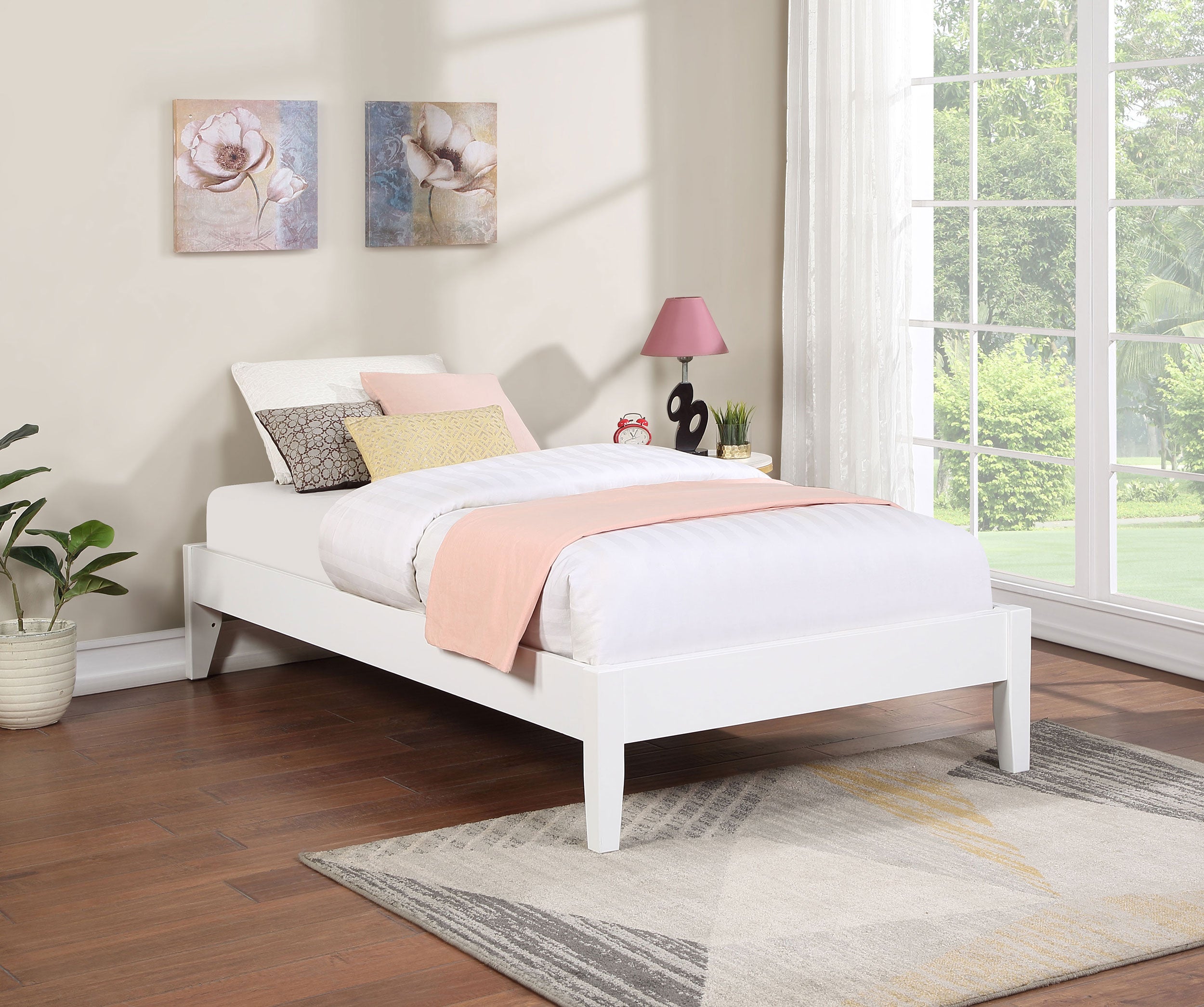 Hounslow Twin Universal Platform Bed White — view 2