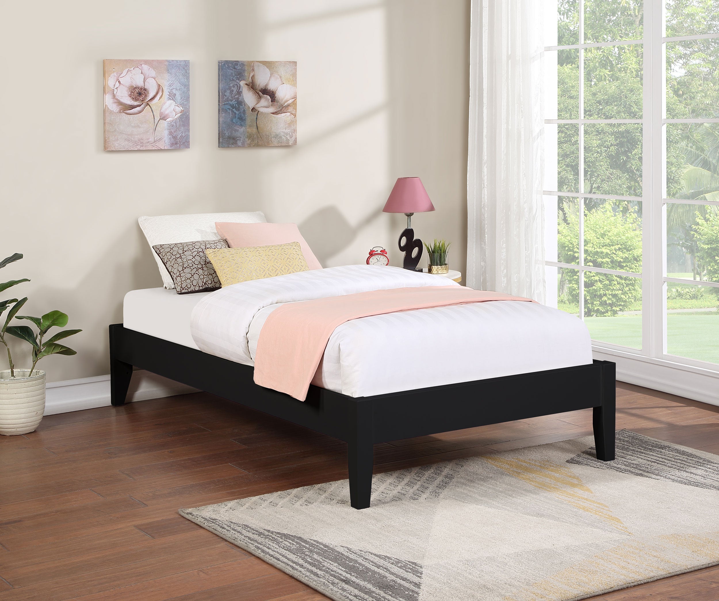 Hounslow Twin Universal Platform Bed Black — view 2