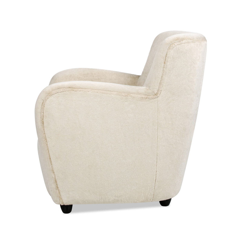 Wolffe - Curved Arm Accent Chair - Creme De La Creme White