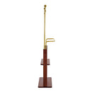 Hanger Double Layer Coat Rack With Solid Wood Partition - Gold / Walnut