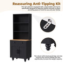 Farmhouse TV Stand With Solid Wood Gourd Shaped Legs For TVs Up To 70"