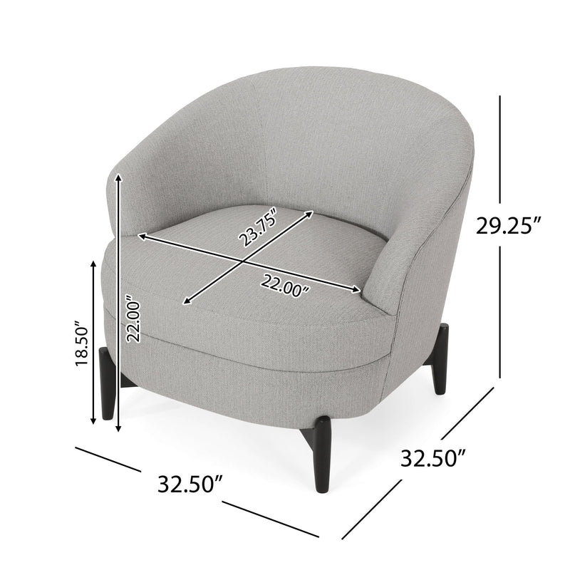 Elegant Barrel Style Club Chair