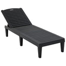 2 Piece Outdoor Chaise Lounges With Adjustable Backrest