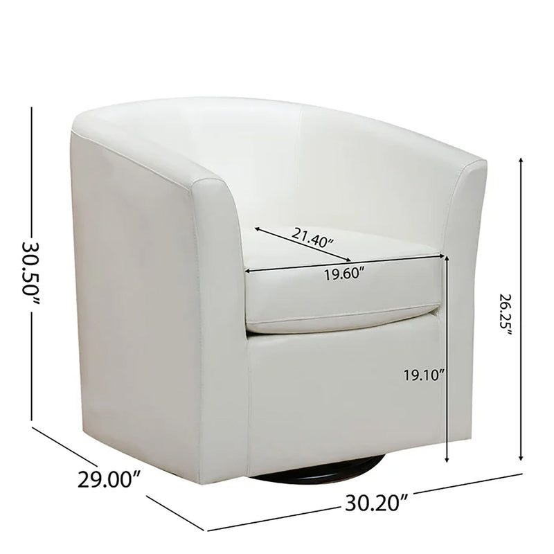 Melodize - Swivel Club Chair With Barrel Shape Design