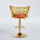 Modern Bar Chair With Iron Tube Legs, Soft Cushions And Comfortable Backrest (Set of 2)