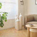 Floor Metal Vase Modern Style Decoration Home Metal Vase 3 Piece Set Gorgeous Home Decoration Large Glazed Metal Vase - Gold / White