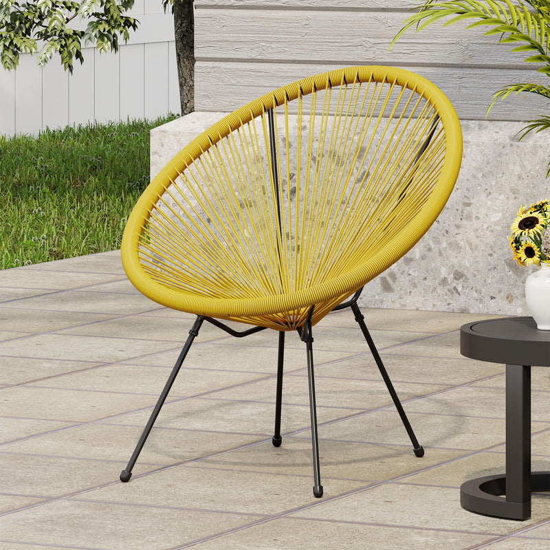 Union - Chair With Woven Design And Steel Frame