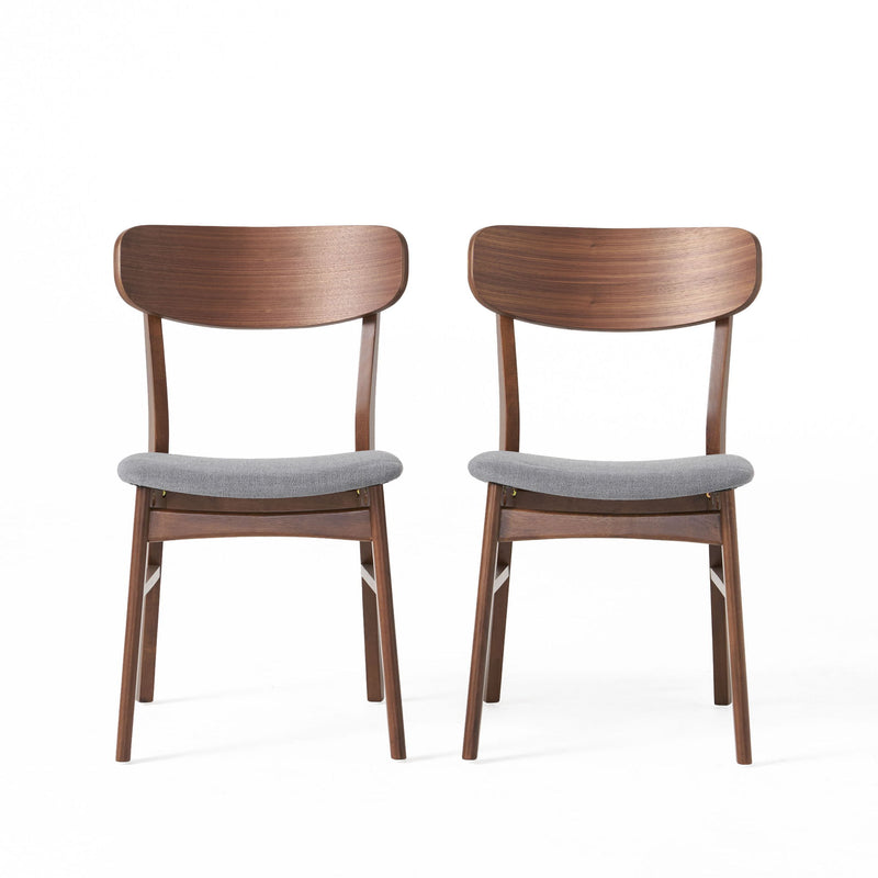 Elegant Fabric Dining Chair With Cushioned Seat