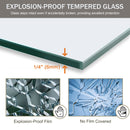 Double Sliding Shower Door, Semi-Frameless Bypass Bathroom Sliding Door With 1/4" (6 Mm) Tempered Glass For Walk-In Shower