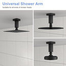 Ceiling Mounted Shower Arm With Flange Stainless Steel