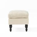 Lofton - Pillow Top Ottoman With Button Tufting - Cream