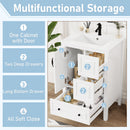 Retro Bathroom Vanity With Sink, Soft Closing Cabinet & Drawers