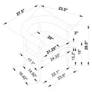 Edson - 5 Piece Rectangular Glass Top Dining Table Set - Bronze