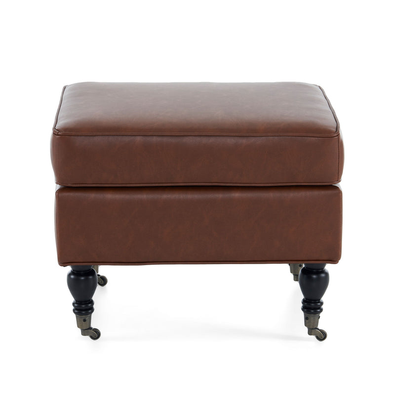 Ottoman, Square Design - Brown