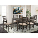 Brock - 7 Piece Dining Set (Table And Six Chairs) - Walnut