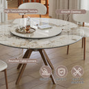 Modern Sintered Stone Dining Table Set With Chairs