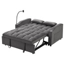 Sofa Bed With Trundle For Small Rooms - Dark Gray