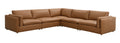 Brighton - Top Grain Leather Modular Sectional - Brown