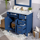 Modern Bathroom Vanity With Ceramic Sink, Soft Close Storage Cabinet