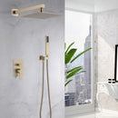 12" Ceiling Mount Shower System With Rain Mixer And Handheld Shower