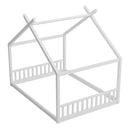 Montessori Style House Bed For Kids, Floor Bed Frame With Headboard And Footboard