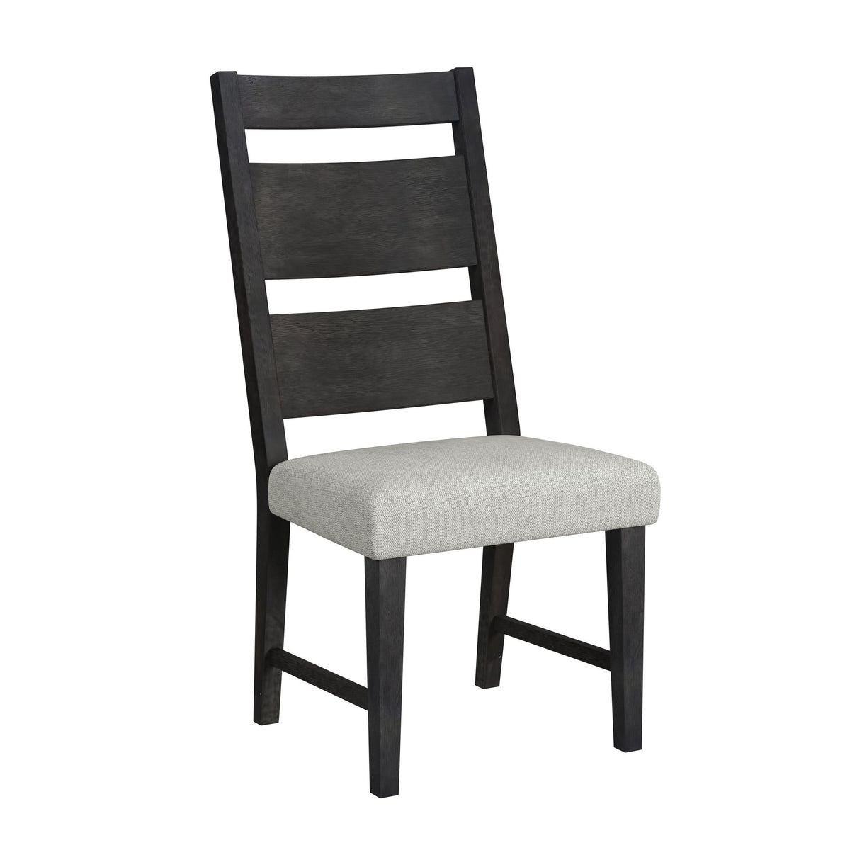 Jemma Wood Back Dining Side Chair (Set of 2) in Dark Espresso / Beige Linen by Elements International, view 3