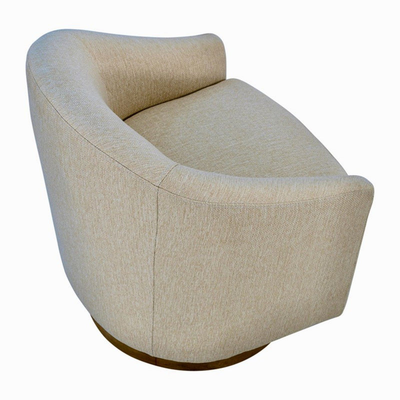 Upholstered Swivel Chair - Natural