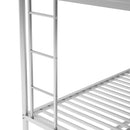 Bunk Bed With Steel Frame And Trundle, 2 Side Ladders