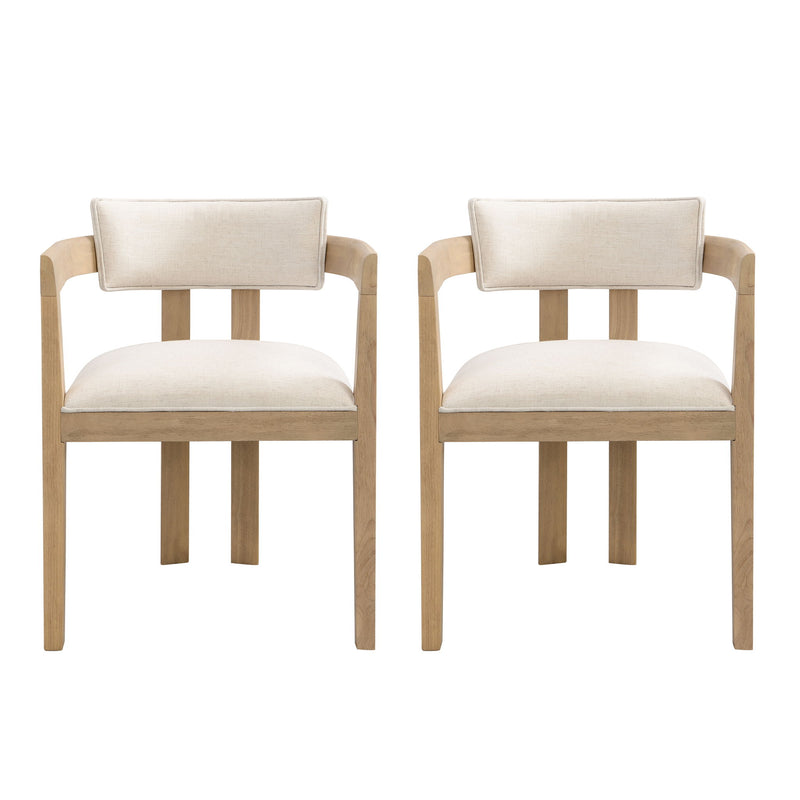 Modern Boucle Fabric Dining Chair With Armrest