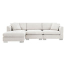 Modern Cloud Sectional Sofa L Shaped Luxury Couch Set With 2 Free Pillows 4 Seat With Oversized Chaise