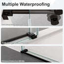 Frameless Single Sliding Shower Door With Clear Tempered Glass