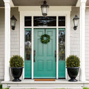 Artificial Ball Topiary Tree Decoration In Pot (Set of 2) - Green