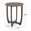 Hermosa - Rustic Circular Bistro Table - Gray