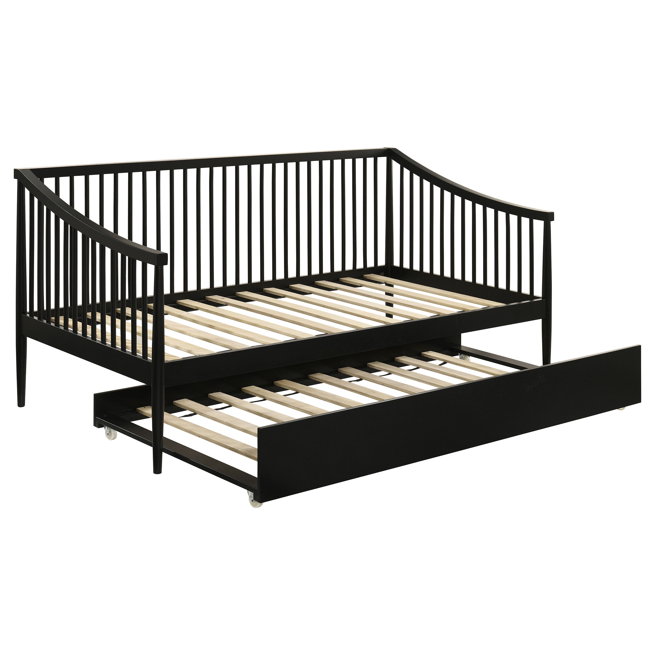 Delgado Windsor Twin Wood Daybed with Trundle Black — view 1